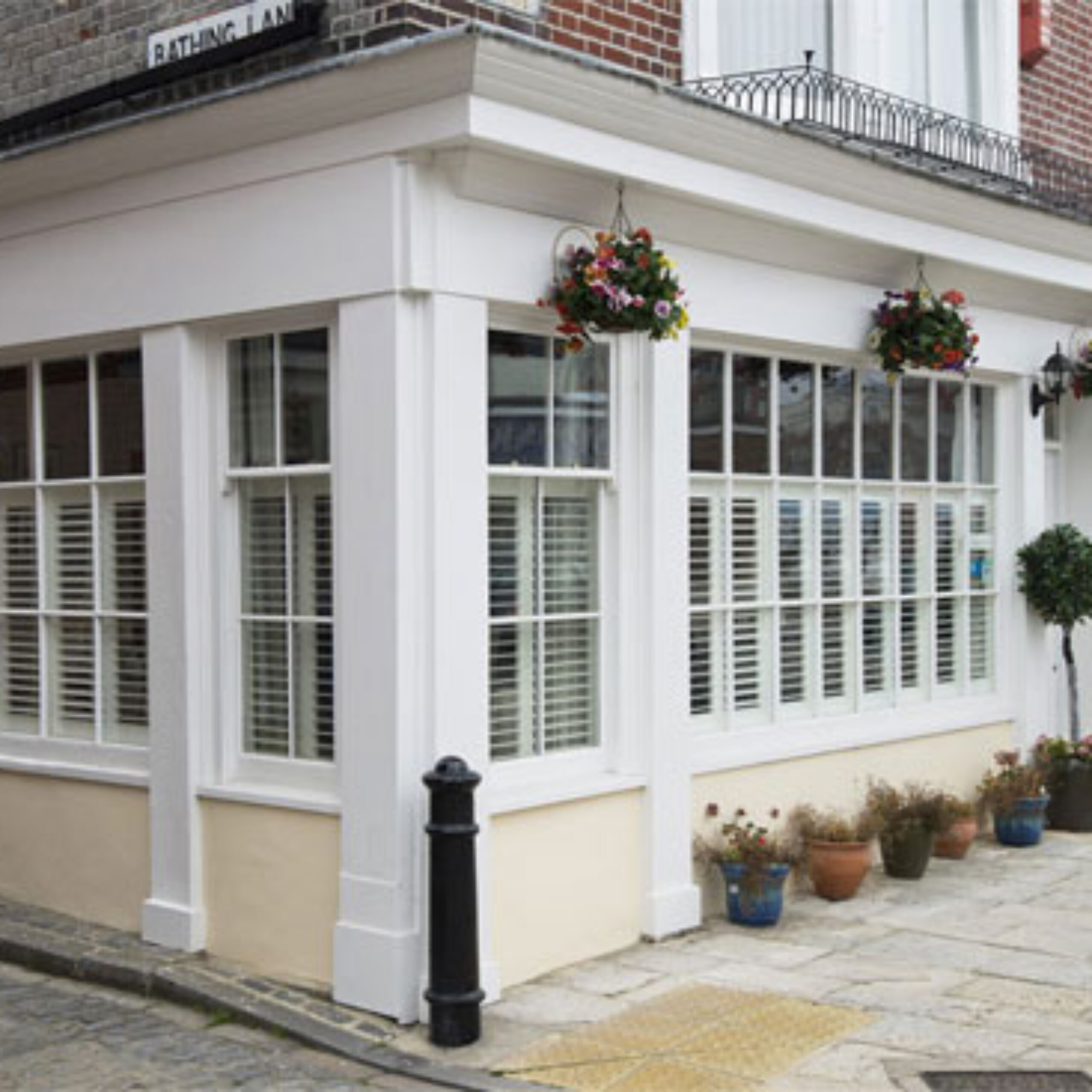 Cafe style window shutters